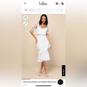 White lace bodycon dress